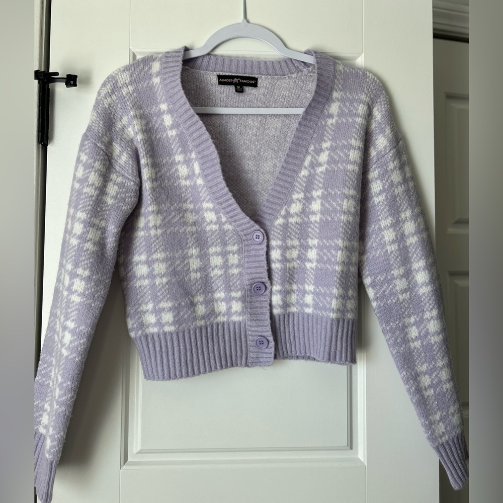 Plaid/Checkered Long Sleeve Cardigan
